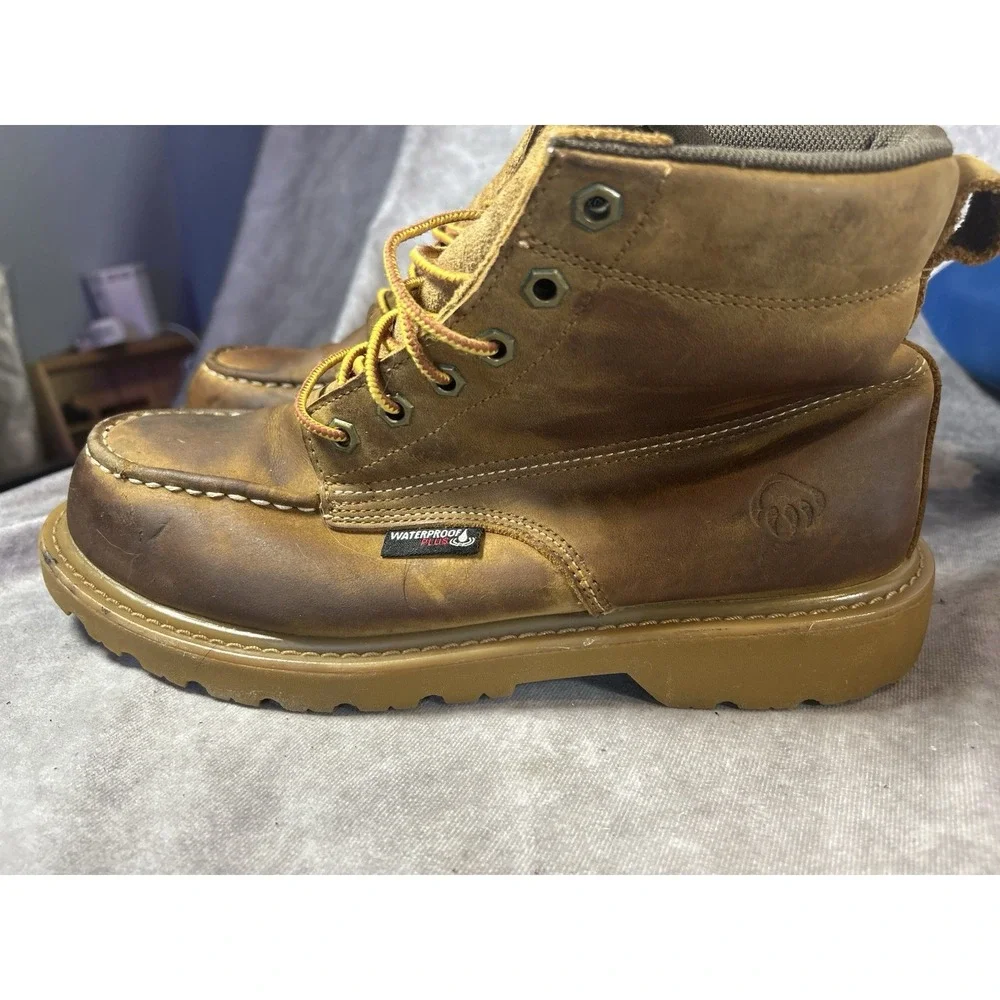Wolverine W221049 Waterproof Plus Steel Toe Work Boots Mens 9 EH SR Moc Toe